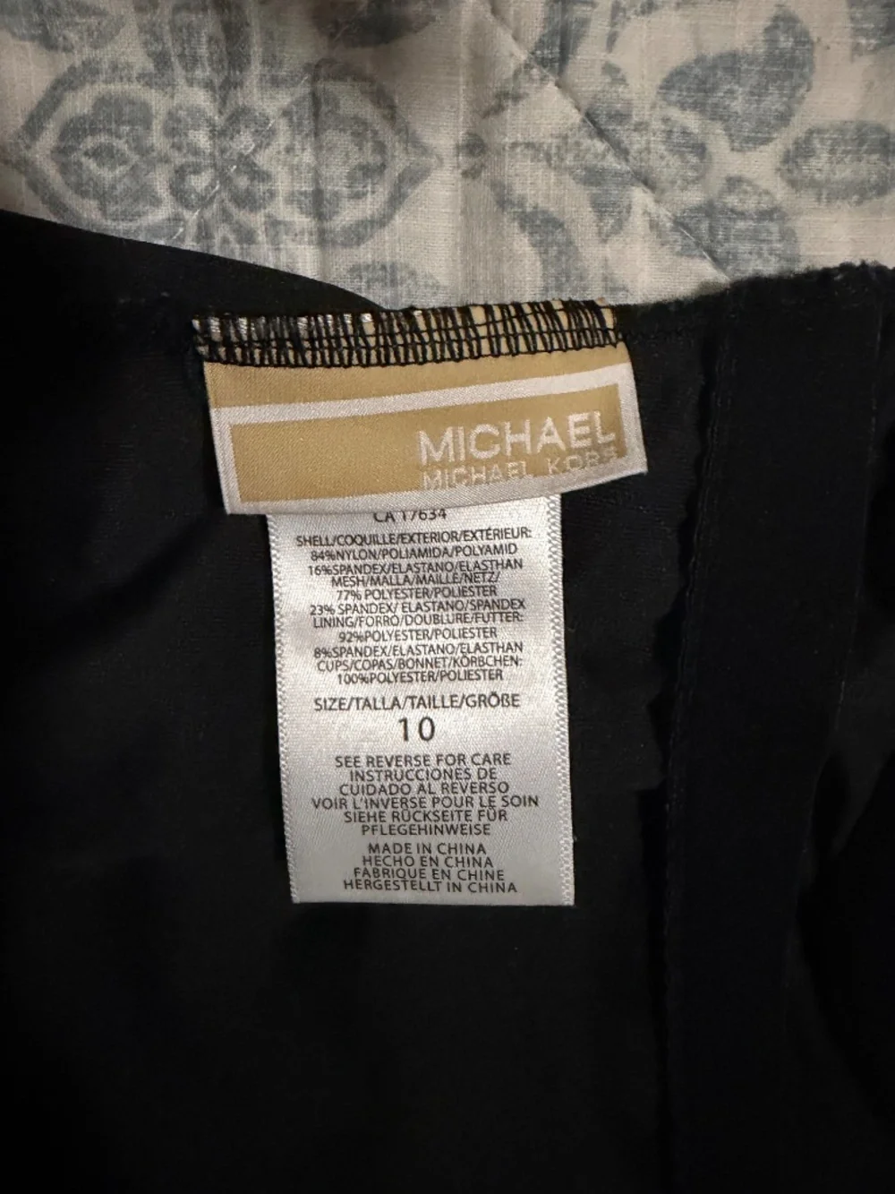 Michael Kors one piece black swimsuit